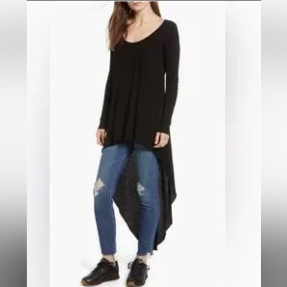 Frank & Eileen black HiLow Top small gothic‎ grunge minimalist chic layered